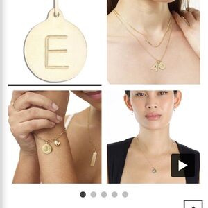 Helen Ficalora Pendants ( gold E charm) $100 and gold chain $125